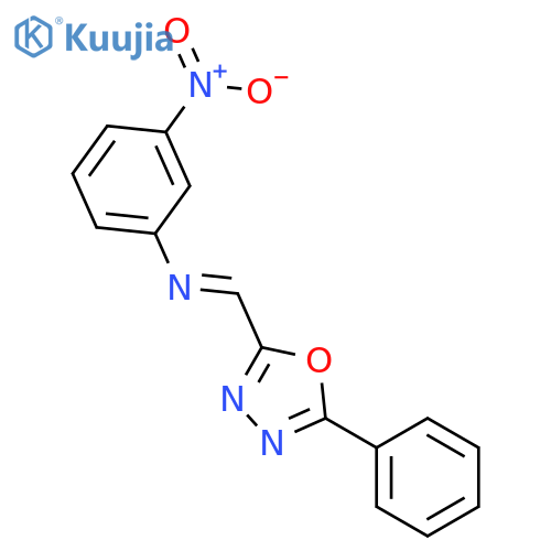 Benzenamine, 3-nitro-N-[(5-phenyl-1,3,4-oxadiazol-2-yl)methylene]- structure
