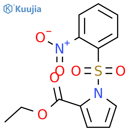 1H-Pyrrole-2-carboxylicacid, 1-[(2-nitrophenyl)sulfonyl]-, ethyl ester structure