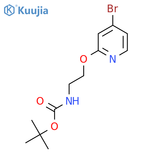 Carbamic acid, N-[2-[(4-bromo-2-pyridinyl)oxy]ethyl]-, 1,1-dimethylethyl ester structure