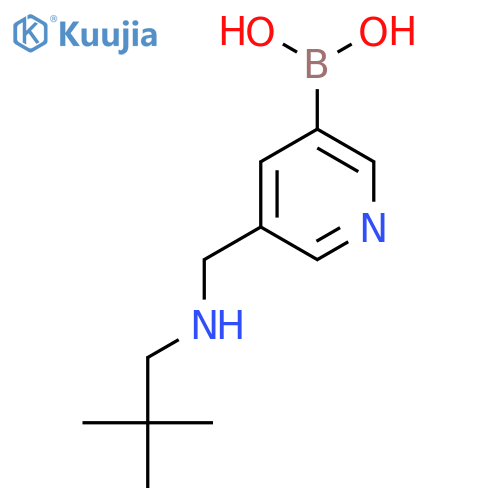 5-((Neopentylamino)methyl)pyridin-3-ylboronic acid structure