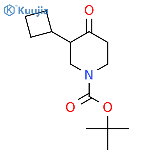 Tert-Butyl 3-cyclobutyl-4-oxopiperidine-1-carboxylate structure