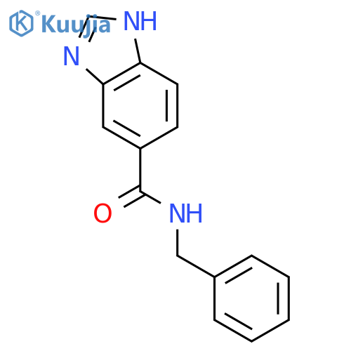 1H-Benzimidazole-5-carboxamide, N-(phenylmethyl)- structure