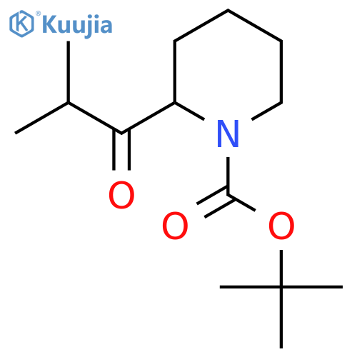 Tert-butyl 2-(2-methylpropanoyl)piperidine-1-carboxylate structure