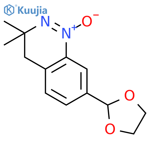 Cinnoline, 7-(1,3-dioxolan-2-yl)-3,4-dihydro-3,3-dimethyl-, N-oxide structure