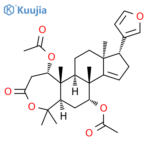 3H-Cyclopenta[5,6]naphth[2,1-c]oxepin-3-one,5,11-bis(acetyloxy)-8-(3-furanyl)-1,4,5,5a,5b,6,7,7a,8,9,10b,11,12,12a-tetradecahydro-1,1,5a,7a,10b-pentamethyl-,(5S,5aR,5bR,7aS,8R,10bR,11R,12aR)- structure