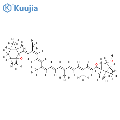 (5R,6S,3?S,5?R)-3?-hydroxy-5,6-dihydro-5,6-epoxy-beta,kappa-caroten-6?-one structure
