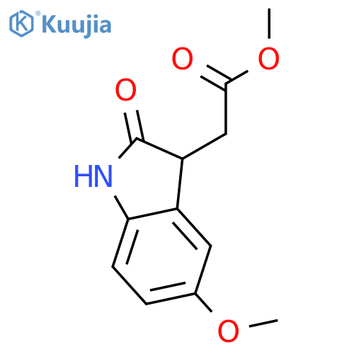 5-methoxy-2-oxoindolin-3-acetic acid methyl ester structure