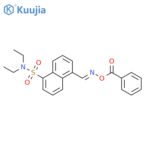 1-Naphthalenesulfonamide, 5-[[(benzoyloxy)imino]methyl]-N,N-diethyl- structure