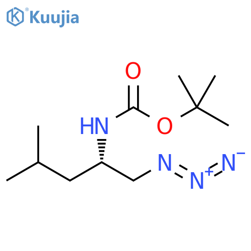 tert-butyl N-(2S)-1-azido-4-methylpentan-2-ylcarbamate structure