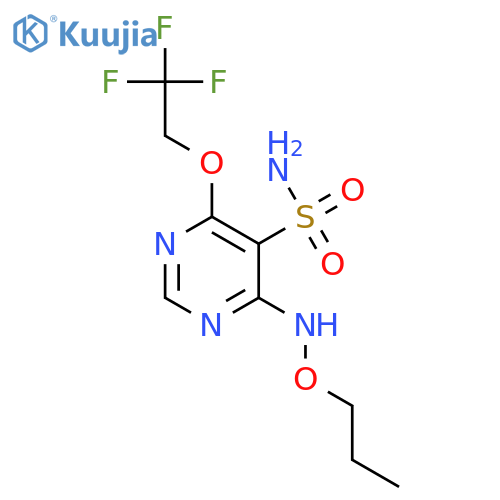 5-Pyrimidinesulfonamide, 4-(propoxyamino)-6-(2,2,2-trifluoroethoxy)- structure