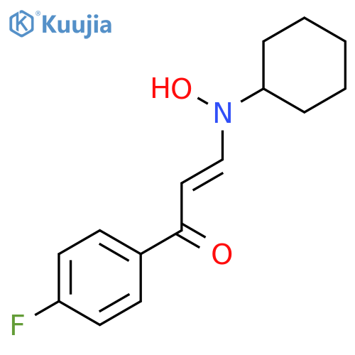 2-Propen-1-one, 3-(cyclohexylhydroxyamino)-1-(4-fluorophenyl)- structure