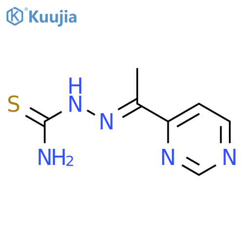 Hydrazinecarbothioamide, 2-[1-(4-pyrimidinyl)ethylidene]-, (E)- structure