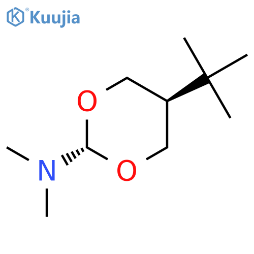 1,3-Dioxan-2-amine, 5-(1,1-dimethylethyl)-N,N-dimethyl-, trans- structure