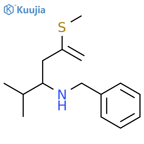 Benzenemethanamine, N-[1-(1-methylethyl)-3-(methylthio)-3-butenyl]- structure