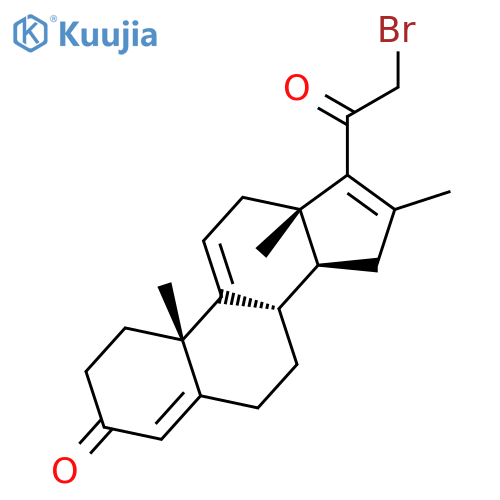 Pregna-4,9(11),16-triene-3,20-dione, 21-bromo-16-methyl- structure