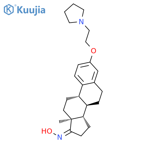 Estra-1,3,5(10)-trien-17-one, 3-[2-(1-pyrrolidinyl)ethoxy]-, oxime structure