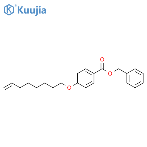 Benzoic acid, 4-(7-octenyloxy)-, phenylmethyl ester structure