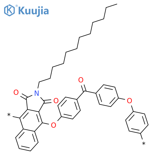 Poly[(2-dodecyl-2,3-dihydro-1,3-dioxo-1H-benz[f]isoindole-4,9-diyl)oxy-1,4-phenylenecarbonyl-1,4-phenyleneoxy-1,4-phenylene] structure