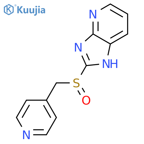 1H-Imidazo[4,5-b]pyridine, 2-[(4-pyridinylmethyl)sulfinyl]- structure