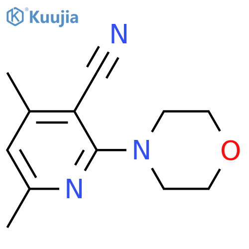 4,6-dimethyl-2-(morpholin-4-yl)pyridine-3-carbonitrile structure