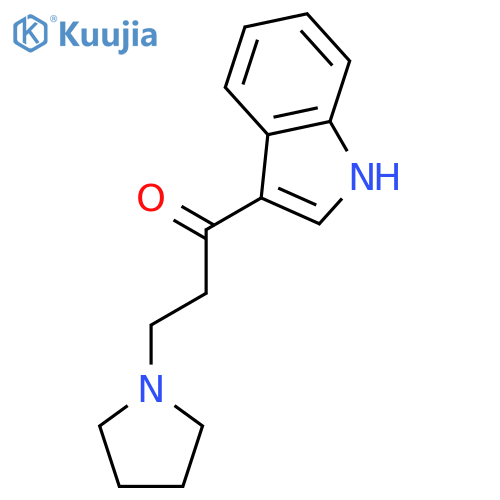 1-Propanone, 1-(1H-indol-3-yl)-3-(1-pyrrolidinyl)- structure
