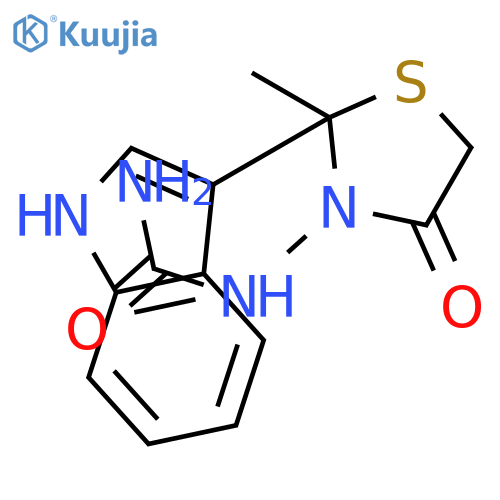 Urea, [2-(1H-indol-3-yl)-2-methyl-4-oxo-3-thiazolidinyl]- structure