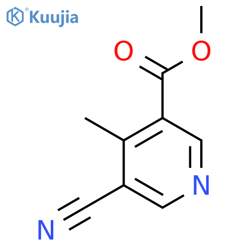 3-Pyridinecarboxylic acid, 5-cyano-4-methyl-, methyl ester structure