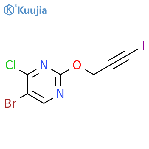 Pyrimidine, 5-bromo-4-chloro-2-[(3-iodo-2-propynyl)oxy]- structure