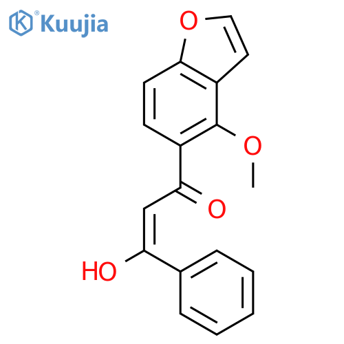 2-Propen-1-one, 3-hydroxy-1-(4-methoxy-5-benzofuranyl)-3-phenyl- structure
