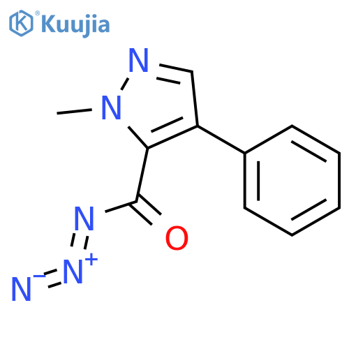 1H-PYRAZOLE-5-CARBONYL AZIDE, 1-METHYL-4-PHENYL- structure