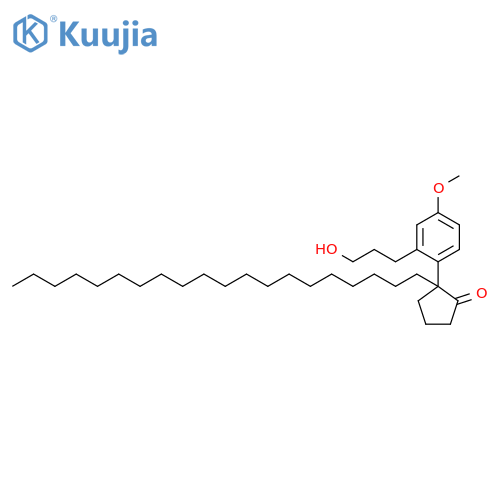Cyclopentanone, 2-eicosyl-2-[2-(3-hydroxypropyl)-4-methoxyphenyl]- structure