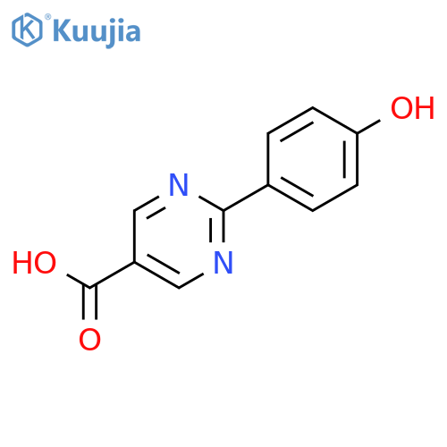 5-Pyrimidinecarboxylicacid, 2-(4-hydroxyphenyl)- structure