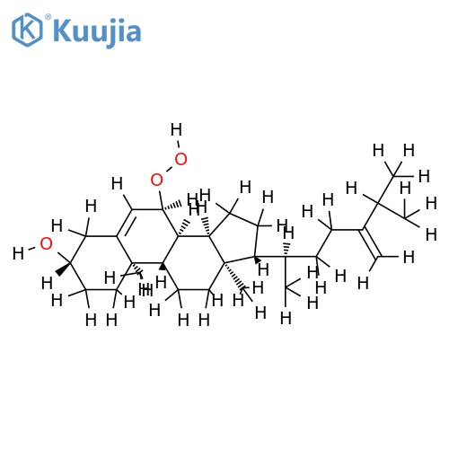 (3beta,7alpha)-24-methyl-7-hydroperoxycholest-5,24(28)-diene-3-ol structure