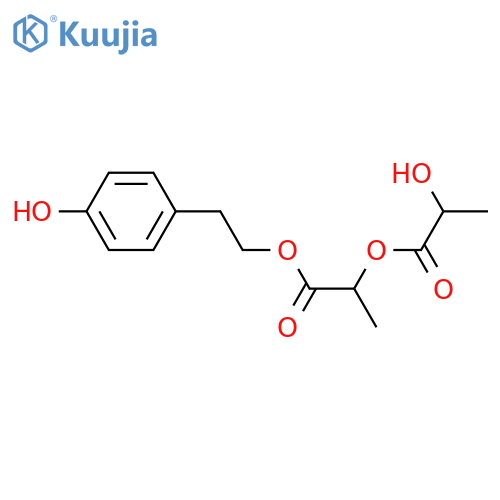2-Hydroxypropanoic acid; (S)-form, O-(2S-Hydroxypropanoyl), 2-[(4-hydroxyphenyl)ethyl] ester structure