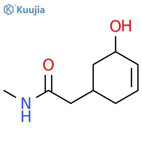 3-Cyclohexene-1-acetamide, 5-hydroxy-N-methyl- structure