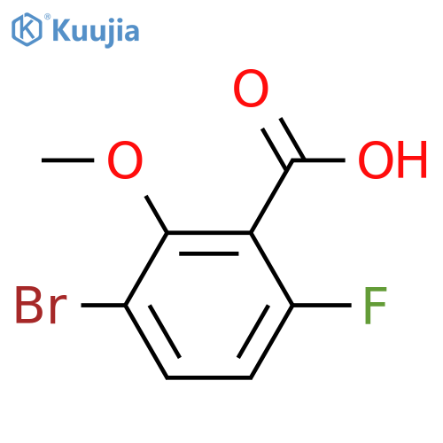 3-Bromo-6-fluoro-2-methoxybenzoic acid structure