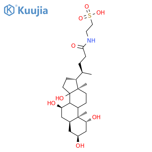 Ethanesulfonic acid,2-[[(1b,3a,5b,7a)-1,3,7,14-tetrahydroxy-24-oxocholan-24-yl]amino]-(9CI) structure