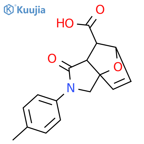 3a,6-Epoxy-3aH-isoindole-7-carboxylicacid, 1,2,3,6,7,7a-hexahydro-2-(4-methylphenyl)-1-oxo- structure