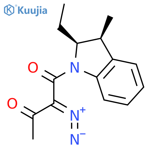 1H-Indole, 1-(2-diazo-1,3-dioxobutyl)-2-ethyl-2,3-dihydro-3-methyl-, cis- structure