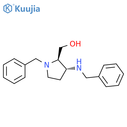 2-Pyrrolidinemethanol, 1-(phenylmethyl)-3-[(phenylmethyl)amino]-, (2R,3R)- structure