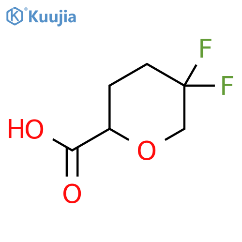 5,5-difluorotetrahydropyran-2-carboxylic acid structure