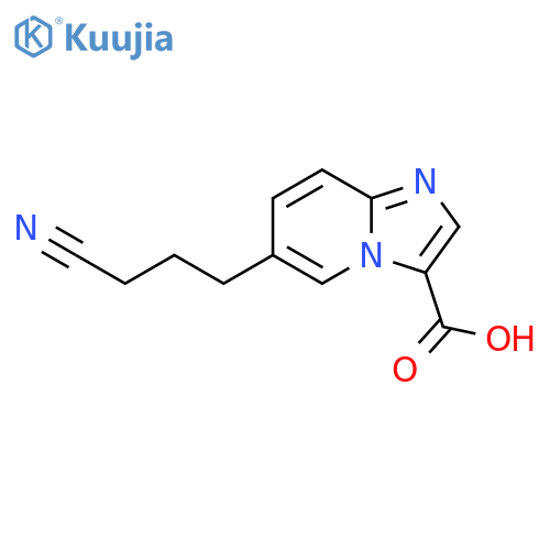 6-(3-Cyanopropyl)imidazo[1,2-a]pyridine-3-carboxylic acid structure