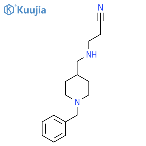 3-[[[1-(Phenylmethyl)-4-piperidinyl]methyl]amino]-propanenitrile structure