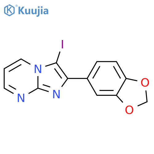 2-(2H-1,3-Benzodioxol-5-yl)-3-iodoimidazo[1,2-a]pyrimidine structure