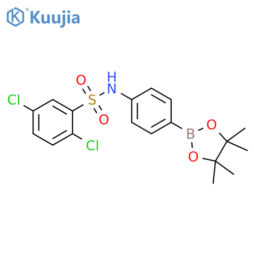 2,5-Dichloro-N-[4-(4,4,5,5-tetramethyl-[1,3,2]dioxaborolan-2-yl)-phenyl]benzenesulfonamide structure