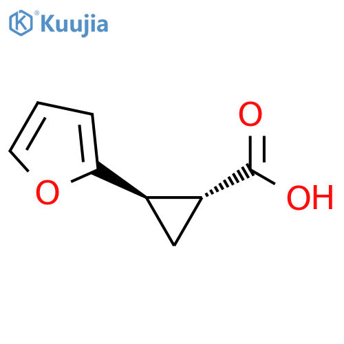 rac-(1R,2R)-2-(furan-2-yl)cyclopropane-1-carboxylic acid structure