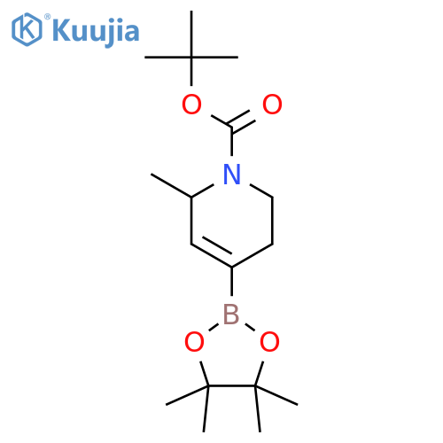 tert-butyl 2-methyl-4-(4,4,5,5-tetramethyl-1,3,2-dioxaborolan-2-yl)-5,6-dihydropyridine-1(2H)-carboxylate structure
