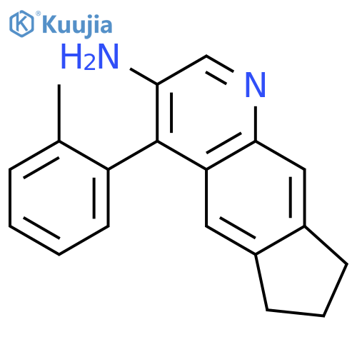6H-Cyclopenta[g]quinolin-3-amine, 7,8-dihydro-4-(2-methylphenyl)- structure