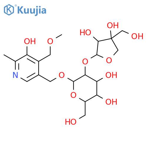 b-D-Glucopyranoside,[5-hydroxy-4-(methoxymethyl)-6-methyl-3-pyridinyl]methyl 2-O-D-apio-b-D-furanosyl- (9CI) structure