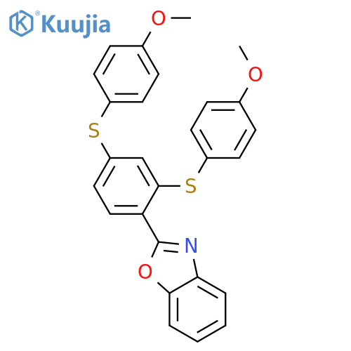 Benzoxazole, 2-[2,4-bis[(4-methoxyphenyl)thio]phenyl]- structure